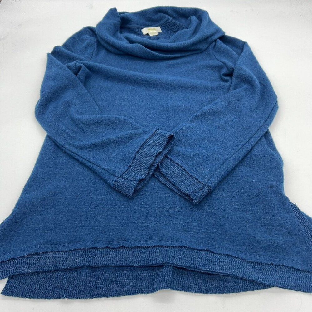 Anthropologie Maeve Blue cowl neck sweater Size XS